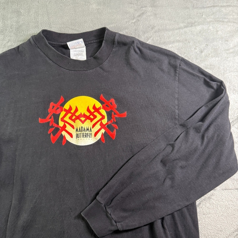 VTG Hanes‎ Beefy-T Opera Long Sleeve Graphic Tee Vintage Style L